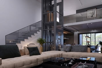 dublex platform lift villa asansoru