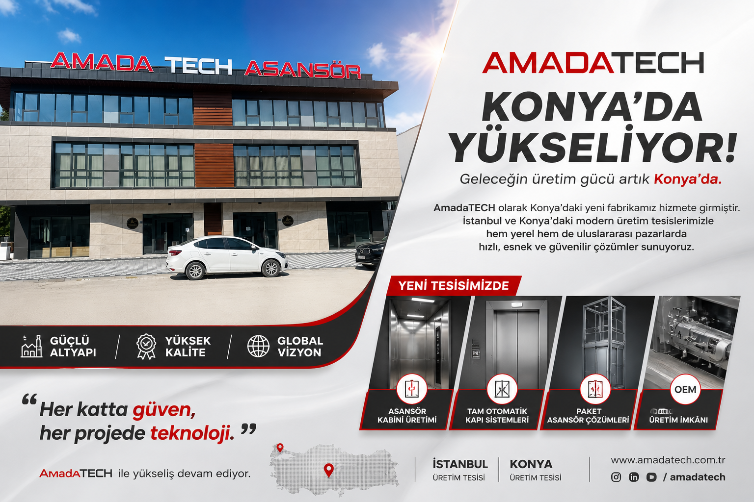 AmadaTECH Konya AmadaTECH Asansör Konya Fabrika